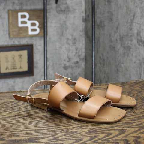 Universal Thread Women's Becca Studded Ankle Strap Sandals Tan Brown 5.5W