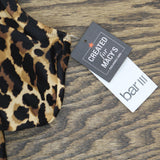 Bar III Womens Lace-Up Cheetah Print One Piece Swimsuit Natural Brown L