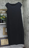 Wild Fable Womens Stretch Tie Back Cap Sleeve Maxi Dress Black 2XL