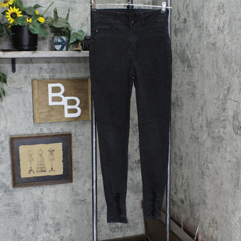 Kancun Womens Distressed Stretch Jeggings Jeans 166a8a70dad7e3 Black 27