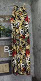 Anne Klein Womens Chain Halter Printed Midi Dress 10938877 Black Multi 14