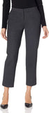 Kasper Women's Petite Elastic Back Pant 10788577 Charcoal Gray Black 10P