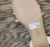 Schutz Womens Alexandra Mid Block Sandals Pearl Off White 10B