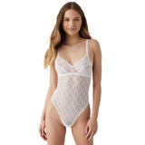 B.tempt'd by Wacoal Womens Lace Kiss Bodysuit 936282 White S