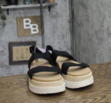 Wild Fable Womens Elliot Stretch Strappy Platform Sandals 93321834 Black 11M