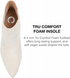 Journee Collection Womens Elitta Bootie with Pointed Toe Ivory Off White 9M