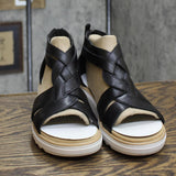 Clarks Women's Collection Jillian Bright Wedge Sandals 26165145 Black 6M