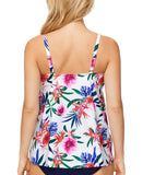 Island Escape Womens Capetown Underwire Tankini Swim Top N760558 White Multi 8