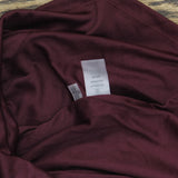 Karl Lagerfeld Puff Sleeve Stretch Velvet Body Sheath Dress Barolo Wine Red 8