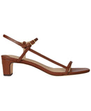 Lauren Ralph Lauren Lainee Mid-Heel Strappy Sandals 802P00097002 Tan Brown 8.5B