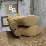 Universal Thread Junie Ruched Block Heel Boots 94568670 Tan Brown 6M