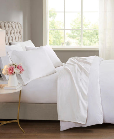 Beautyrest 600 Thread Count 4 Piece Cotton Blend Sheet Set White California King