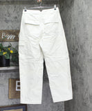 Woolrich X TGT Mid-Rise Barrel Leg Cargo Denim Pants Jeans Cream Off White 8
