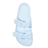 Shade & Shore Womens Neida Eva Two Band Footbed Sandals 86509395 Neida Blue 6M