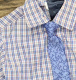 Tommy Hilfiger 2-Piece Button-Up Plaid Shirt with Tie Orchid Pink Multi 4