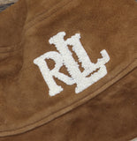 Lauren Ralph Lauren Suede Bucket Hat with Faux Sherpa Lining Whiskey Brown