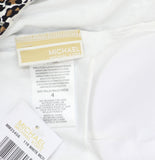 Michael Michael Kors Grommet Lace-Up One-Piece Swimsuit White Leopard Multi 4