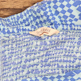 Ruched Back Cold Shoulder Long Sleeve Blouse Shirt Top Blue See Measurements