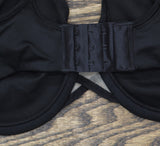Paramour Cushioned Comfort Unlined Minimizer Underwire Bra Black / Almond 36B