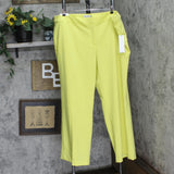 Calvin Klein Womens Plus Size Lux Highline Tab-Waist Pants Pear Green 22W