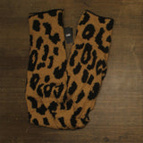 Inc International Concepts Bias Cut Scarf Fuzzy Cozy Warm Leopard Print Brown