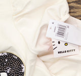 Hello Kitty Girls Lined A-Line Sheath Dress with Faux Fur Collar Off White 3T