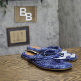Universal Thread Paisley Thong Kirby Sandals 95000853 Navy Blue 10M