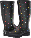 Sugar Women's Raffle Printed Rain Boot RAFFLE4 Black Fiesta Dot 10M