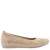 Easy Spirit Alessia Womens Slip On Demi Wedge Flats Medium Neutral Brown 8M