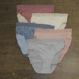 Lucky Brand Womens Ladies Hi-Cut 5-Pack Panties 1790598 Blue S