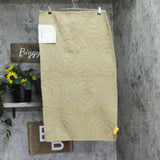 Knightsbridge 100% Plush Cotton Circles Bath Rug Mat Stone Brown 21x34