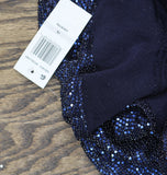 MSK Plus Size V Neck Bell Sleeve Sequin Knit Blouse Top Shirt NAVY BLUE 1X