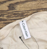 Calvin Klein Womens Lightweight Pashmina Fringe Scarf Heathered Almond Brown