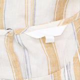 Woven Long Sleeve Button Accent Blouse Shirt Top Brown Multi See Measurements