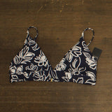 Lauren Ralph Lauren Allora Floral Triangle V-Neck Swim Top Blue Multi 16