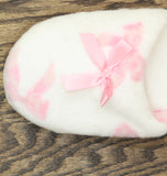 Max & Olivia Girls Slip On Slippers White / Pinkq L/XL