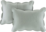 Madison Park 3-Piece Tuscany Brushed Coverlet Set Seafoam Full / Queen