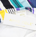 Anne Cole Lingerie Maillot One-Piece Swimsuit Barcode Stripe Blue Multi 10