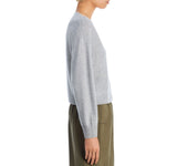 Aqua Womens Button Front Sweater Cashmere V-Neck Cardigan V10337 Light Gray 2XL