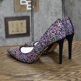 INC International Concepts Kenjay d'Orsay Pumps Shoes Multi Pixel Blue 7.5M