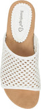 Baretraps Women's FLOSSY Slip On Lattice Sandals BT25630 White 8.5M