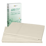California Design Den Thread Count King Pillow Cases Cream Ivory Off White King