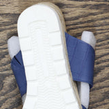 Easy Street Women's Maryann Wedge Sandal MARAN Denim Croco Blue 7W