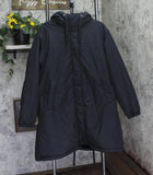 Universal Thread Zip Snap Closure Drawstring Hood Parka Jacket Coat Black 2XL