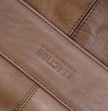 Kenneth Cole Reaction Leather Messenger Bag for Laptop/Tablet Cognac Brown