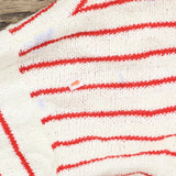 Who What Wear Women's Striped Long Sleeve Wrap Cardigan Ivory / Red Stripe 2XL