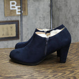 Journee Collection Women's SANZI Fashion Boot SANZI Navy Blue 8M