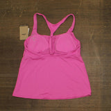 Nike Womens Essential Square Neck Racerback Tankini Swim Top Playful Pink M