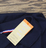 French Toast Uniform Long Sleeve Polo Shirt with Picot Collar Navy Blue M (7-8)
