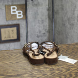 A New Day Womens Twiggy Multi Buckle Mini Heel Flats 94303758 Brown 7.5M